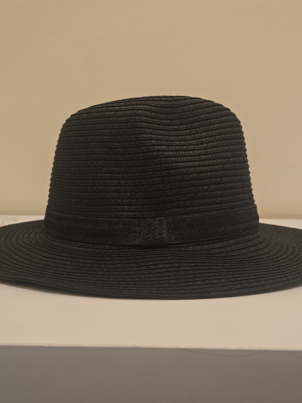 Women's Black Straw Fedora Hat - Shade & Shore